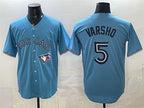 Toronto Blue Jays #5 Daulton Varsho Light Blue MWATKINS 2025 Cool Base Stitched Jersey