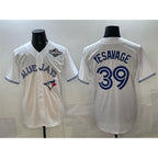 Toronto Blue Jays #39 Trey Yesavage White MWATKINS 2025 World Series Home Cool Base Stitched Jersey