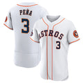 Houston Astros #3 Jeremy Pena 2022 World Series White MWATKINS Flex Base Stitched Jersey