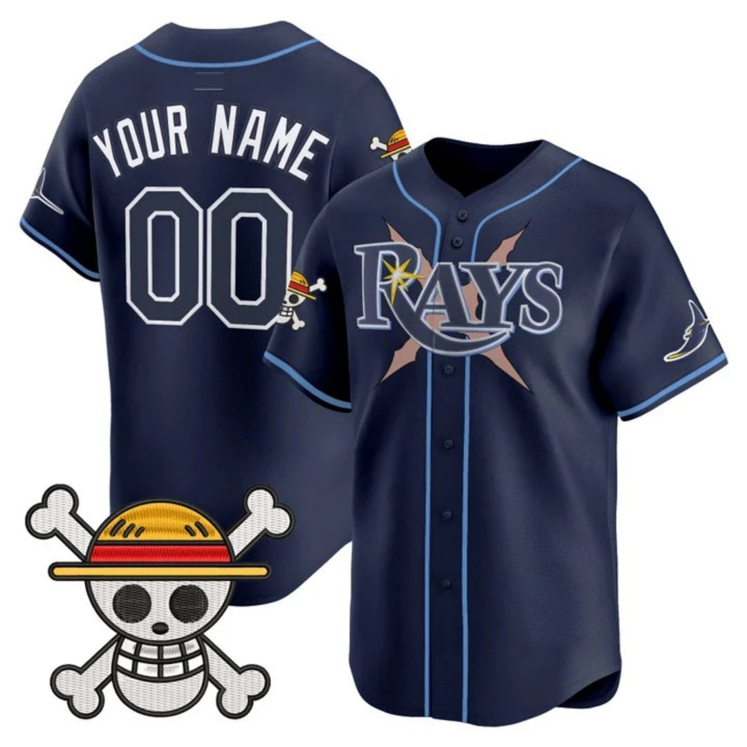 Custom Tampa Bay Rays x One Piece Navy MWATKINS Vapor Premier Limited Jersey - Stitched