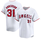 Los Angeles Angels #31 Tyler Anderson White MWATKINS Home Limited Stitched Jersey