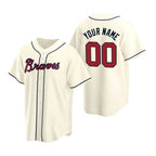 Custom Atlanta Braves Cream MWATKINS 2020 Stitched Cool Base Jersey