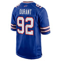 B.Bills #92 Zane Durant Royal MWATKINS Team Game Jersey