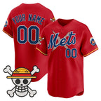 Custom New York Mets x One Piece Red MWATKINS Vapor Premier Limited Jersey - Stitched