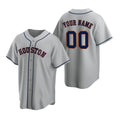 Custom Houston Astros Gray MWATKINS Stitched Cool Base Road Jersey