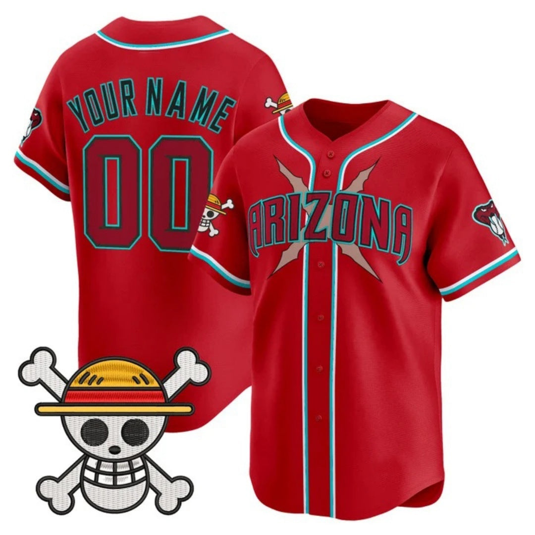 Custom Arizona Diamondbacks x One Piece Red MWATKINS Vapor Premier Limited Jersey - Stitched