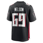 A.Falcons #69 Jack Nelson Black MWATKINS Team Game Jersey