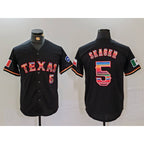 Texas Rangers #5 Corey Seager Black MWATKINS Rainbow Mexico Cool Base Stitched Jersey