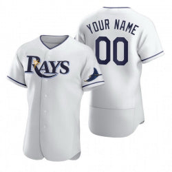Custom Tampa Bay Rays White MWATKINS 2020 Stitched Flex Base Jersey
