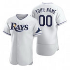 Custom Tampa Bay Rays White MWATKINS 2020 Stitched Flex Base Jersey
