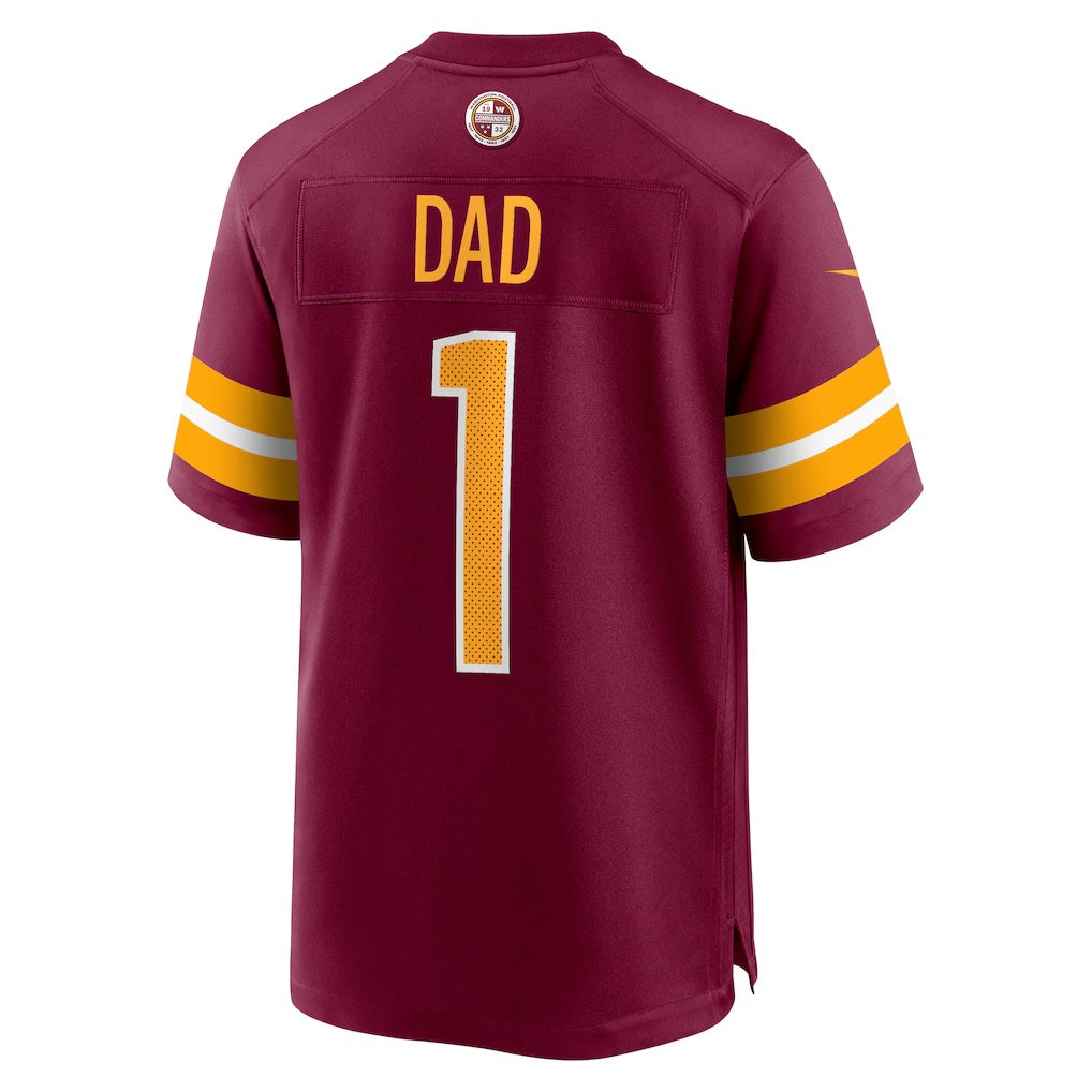 W.Commanders Number #1 Dad Burgundy MWATKINS Game Jersey