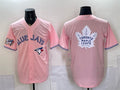 Toronto Blue Jays & Leafs With White MWATKINS Leafs Logo Pink 50 Seasons Patch Stitched Jersey