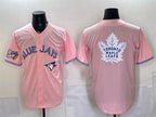 Toronto Blue Jays & Leafs With White MWATKINS Leafs Logo Pink 50 Seasons Patch Stitched Jersey
