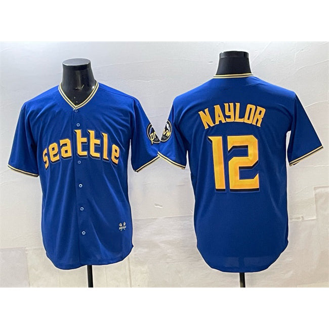 Seattle Mariners #12 Josh Naylor Royal MWATKINS 2025 Limited Stitched jersey
