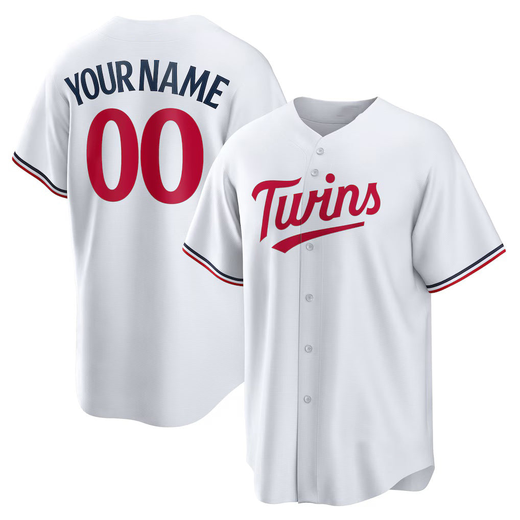 Custom Minnesota Twins White MWATKINS Home Replica Jersey