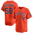Houston Astros #58 Hunter Brown Orange MWATKINS 2025 Alternate Limited Stitched Jersey