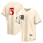 Texas Rangers #5 Corey Seager Cream MWATKINS 2023 City Connect Cool Base Stitched Jersey