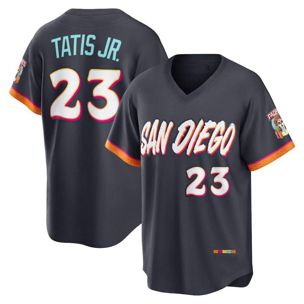 San Diego Padres #23 Fernando Tatis Jr. Obsidian MWATKINS 2026 City Connect Stadium Jersey