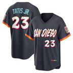 San Diego Padres #23 Fernando Tatis Jr. Obsidian MWATKINS 2026 City Connect Stadium Jersey