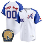 Custom Atlanta Braves Hank Aaron 715th Home Run Patch Vapor Premier Limited Jersey V2 ¨C White 2 MWATKINS