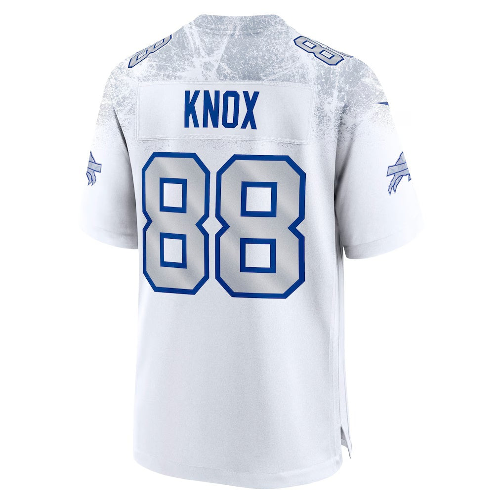 B.Bills #88 Dawson Knox White MWATKINS 2025 Rivalries Collection Game Jersey