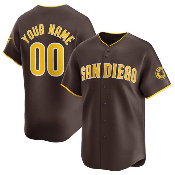 Custom San Diego Padres Brown MWATKINS 2024 Away Limited Stitched Jersey