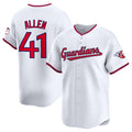 Cleveland Guardians #41 Carlos Santana White MWATKINS Home Limited Stitched Jersey