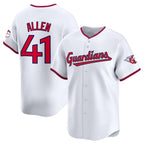 Cleveland Guardians #41 Carlos Santana White MWATKINS Home Limited Stitched Jersey