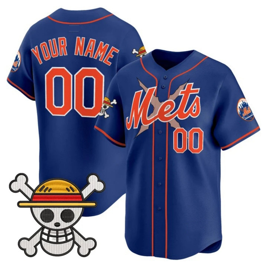 Custom New York Mets x One Piece Royal MWATKINS Vapor Premier Limited Jersey - Stitched