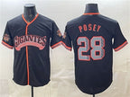 San Francisco Giants #28 Buster Posey Black MWATKINS 2026 Alternate Stadium Stitched Jersey