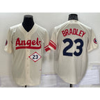 Los Angeles Angels #23 Archie Bradley Number Cream MWATKINS 2022 City Connect Cool Base Stitched Jersey