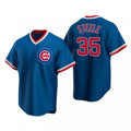 Chicago Cubs #35 Justin Steele Royal MWATKINS Pullover Cooperstown Jersey