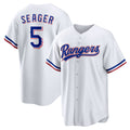 Texas Rangers #5 Corey Seager White MWATKINS Home Replica Player Jersey