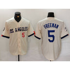 Los Angeles Dodgers #5 Freddie Freeman Number Cream MWATKINS 2024 City Connect Limited Stitched Jersey 2