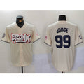 New York Yankees #99 Aaron Judge Cream MWATKINS Limited Stitched Jersey 2