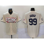 New York Yankees #99 Aaron Judge Cream MWATKINS Limited Stitched Jersey 2