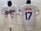 Los Angeles Dodgers #17 Shohei Ohtani White MWATKINS Hello Kitty Night 2025 World Series Champions Patch Stitched Jersey
