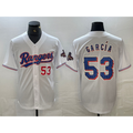 Texas Rangers #53 Adolis Garcia Number White MWATKINS 2023 World Series Champions Cool Base Jersey 2