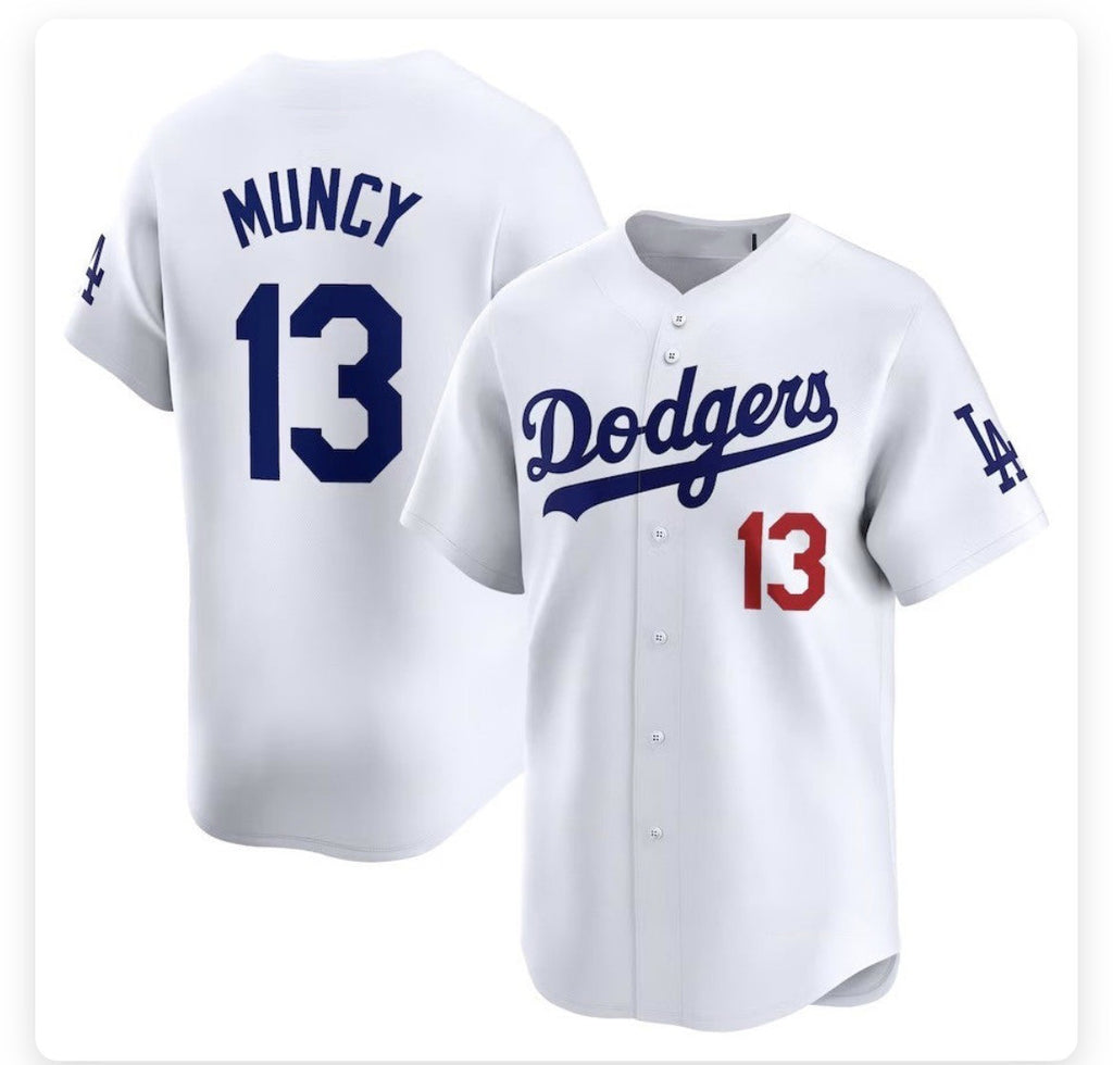Los Angeles Dodgers #13 Max Muncy White MWATKINS Stitched Cool Base Jersey