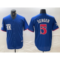 Texas Rangers #5 Corey Seager Royal Blue MWATKINS 2023 City Connect Stitched Jersey