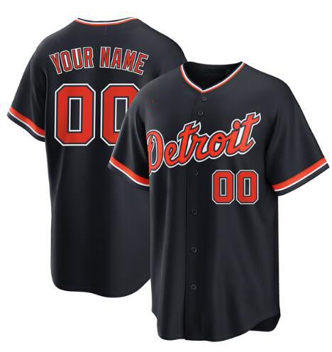 Custom Detroit Tigers Alternate Replica Navy MWATKINS Jersey