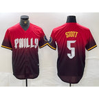 Philadelphia Phillies #5 Bryson Stott Red MWATKINS 2024 City Cool Base Jersey
