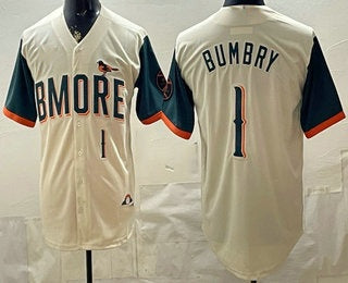Baltimore Orioles #1 Al Bumbry Cream MWATKINS 2026 City Connect Stadium Jersey