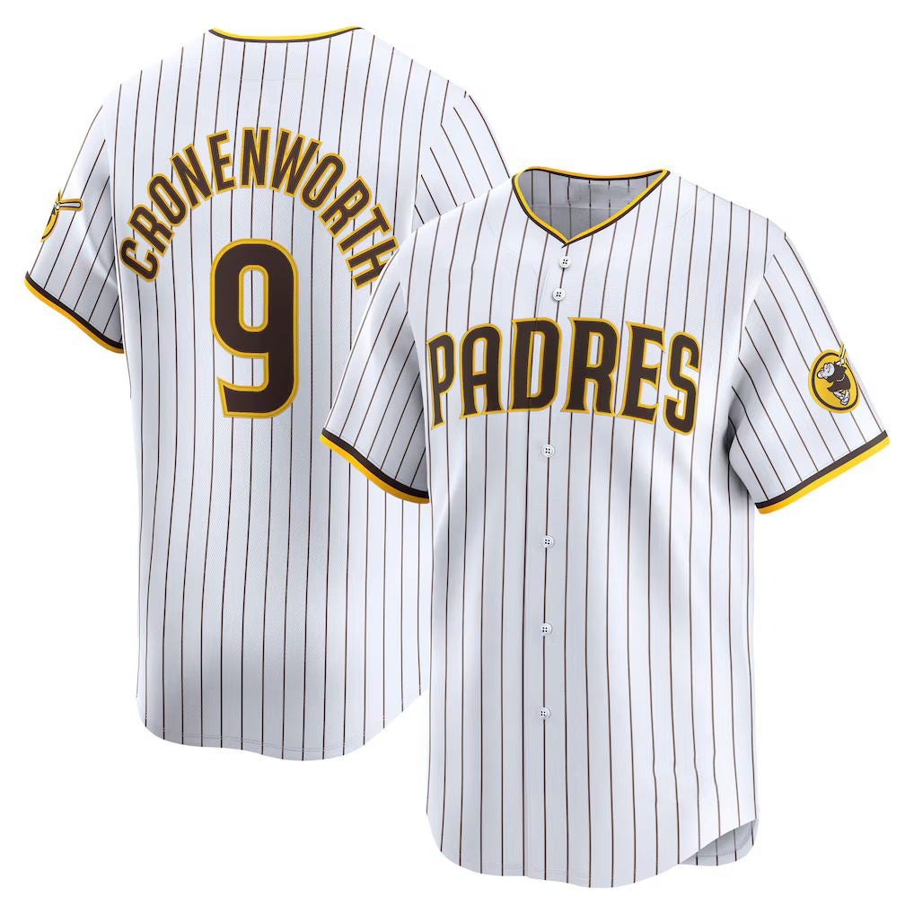 San Diego Padres #9 Jake Cronenworth White MWATKINS Home Limited Player Jersey