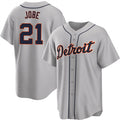Detroit Tigers #21 Jackson Jobe Gray MWATKINS Cool Base Stitched Jersey