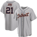 Detroit Tigers #21 Jackson Jobe Gray MWATKINS Cool Base Stitched Jersey