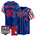 Custom Minnesota Twins America 250 Edition Vapor Premier Limited Royal MWATKINS Stitched Jerseys