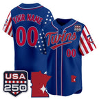 Custom Minnesota Twins America 250 Edition Vapor Premier Limited Royal MWATKINS Stitched Jerseys