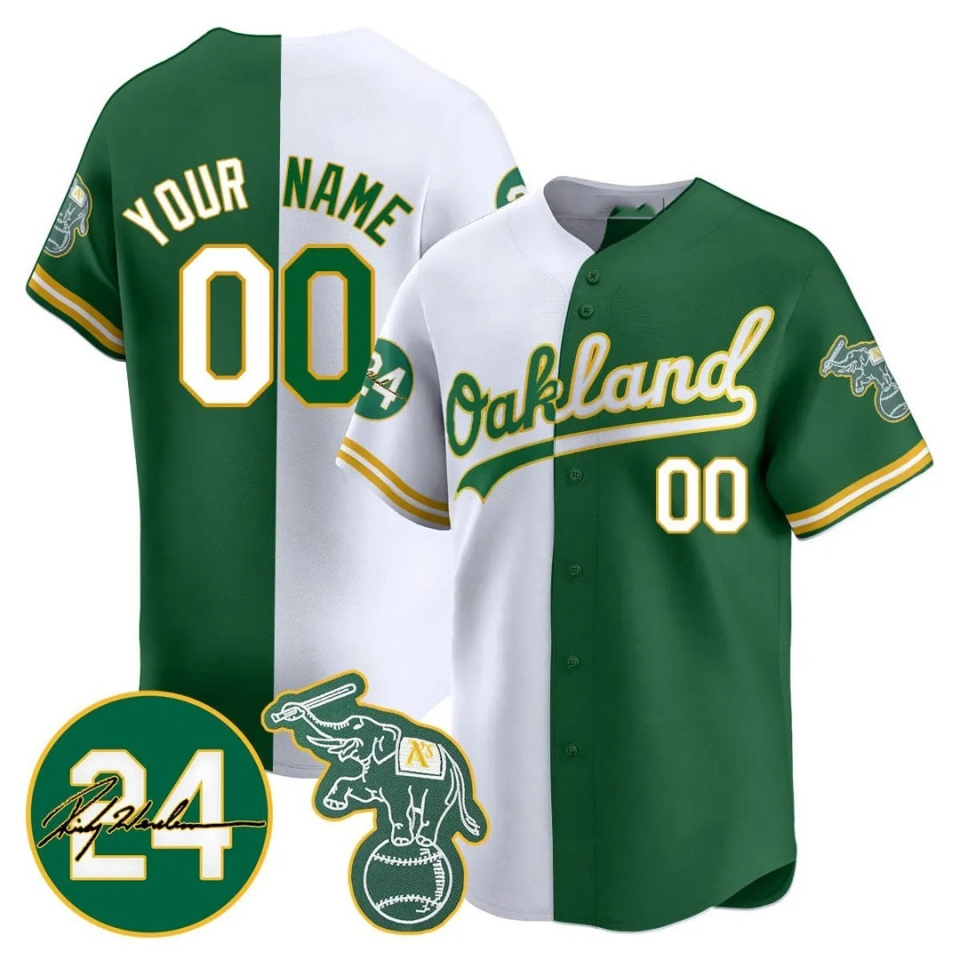 Custom Oakland Athletics White Green MWATKINS Jersey - Personalized