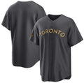 Toronto Blue Jays Blank Charcoal MWATKINS 2022 All-Star Cool Base Stitched Jersey